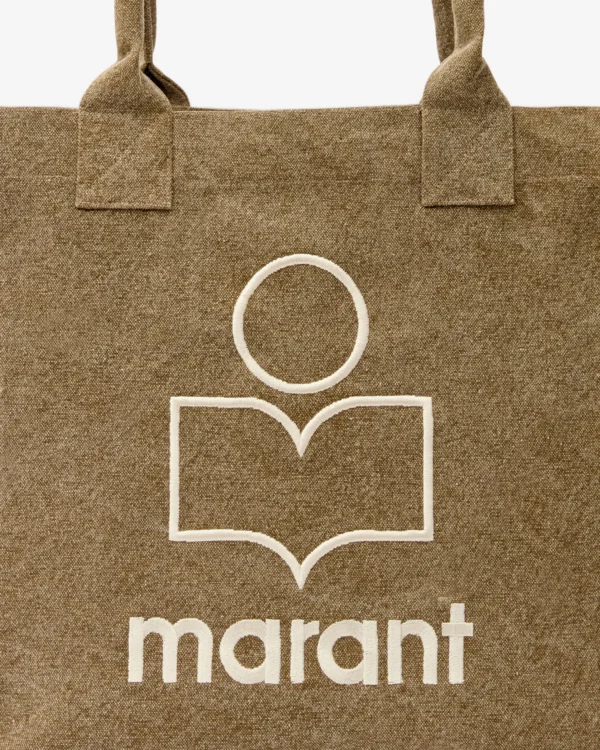 isabel-marant-small-yenky-bag-dark-khaki-toile-imprime-logo-femme-valence-france-tendance-pratique-casual-détail