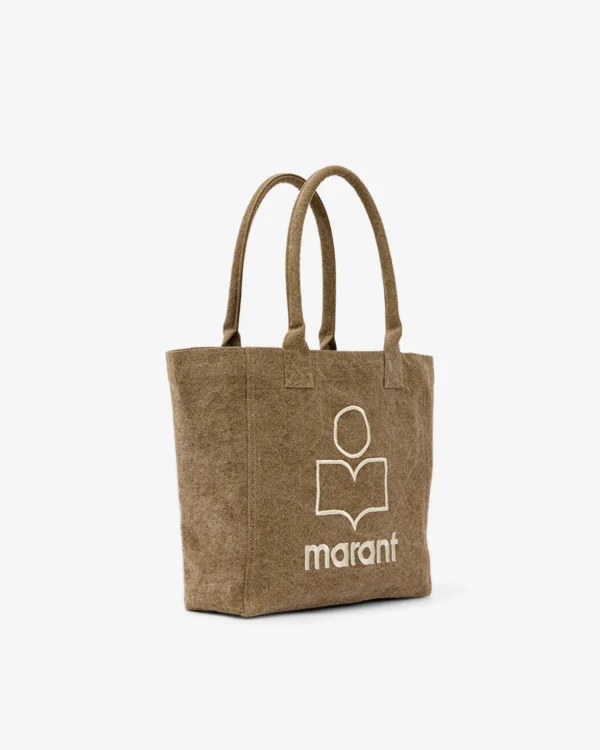 isabel-marant-small-yenky-bag-dark-khaki-toile-imprime-logo-femme-valence-france-tendance-pratique-casual-front