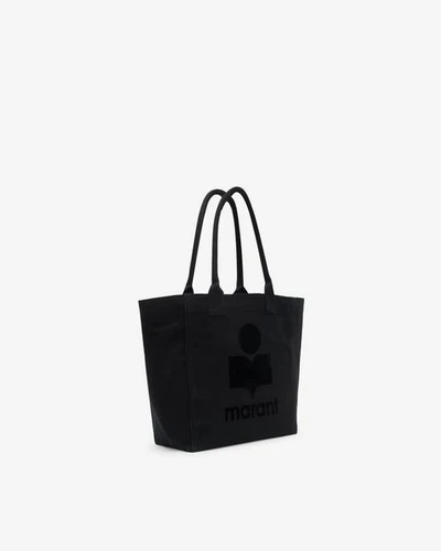isabel-marant-yenky-bag-black-toile-imprime-logo-femme-valence-france-tendance-pratique-casual-front