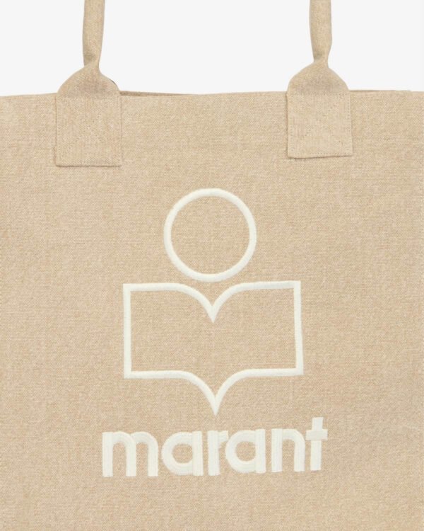 isabel-marant-yenky-small-bag-beige-toile-imprime-logo-femme-valence-france-tendance-pratique-casual-detail