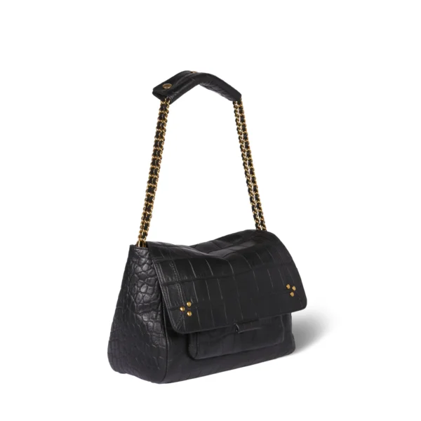 jerome-dreyfuss-lulu-m-vachette-croco-noir-cuir-noir-femme-sac-bandouliere-valence-france-mode-luxe-elegant-tendance-front