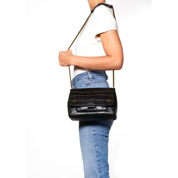 jerome-dreyfuss-lulu-m-vachette-croco-noir-cuir-noir-femme-sac-bandouliere-valence-france-mode-luxe-elegant-tendance-porter-front