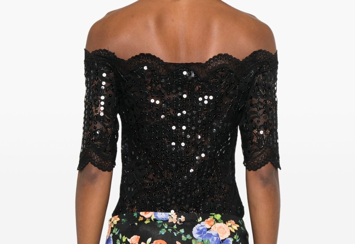 top manches courtes dentelle