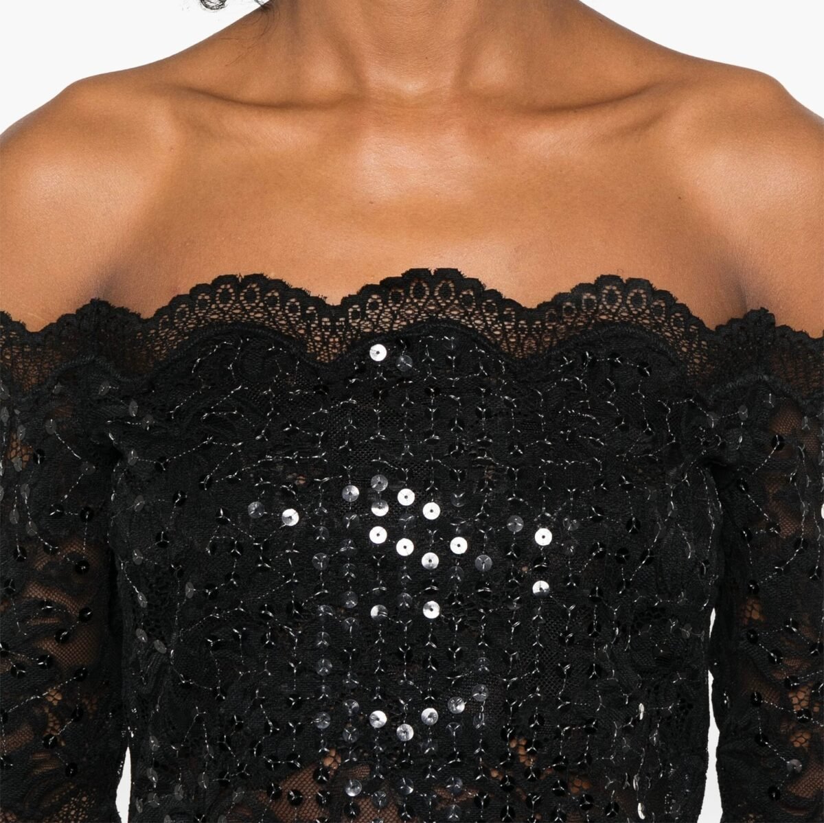 top manches courtes dentelle