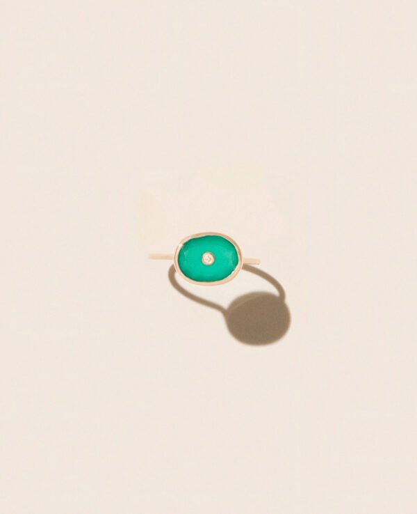pascale monvoisin orso bague onyx vert or jaune unisexe valence france bijoux artisanal elegant tendance