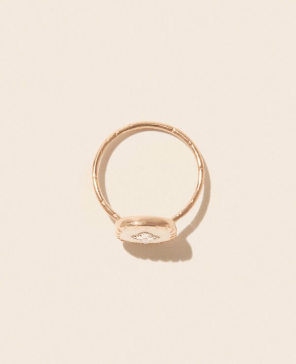 pascale monvoisin pierrot blanc bague or rose diamants unisexe valence france bijoux artisanal elegant tendance above