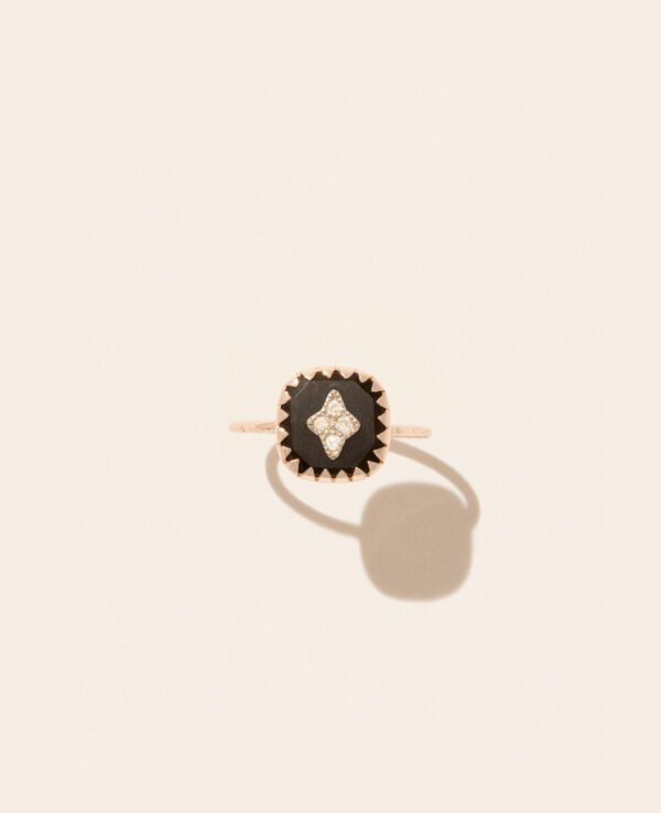 pascale monvoisin pierrot noir bague or noir diamant unisexe valence france bijoux artisanal elegant tendance