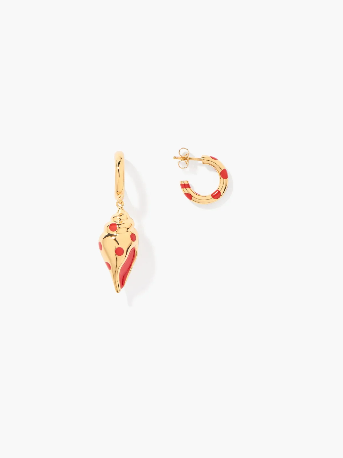 boucle-d'oreille-creole-positano-corail-rouge-aurelie-bidermann-pois-intemporel-coquillage-village-valence