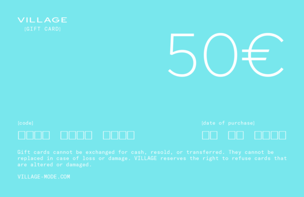 carte cadeaux village50