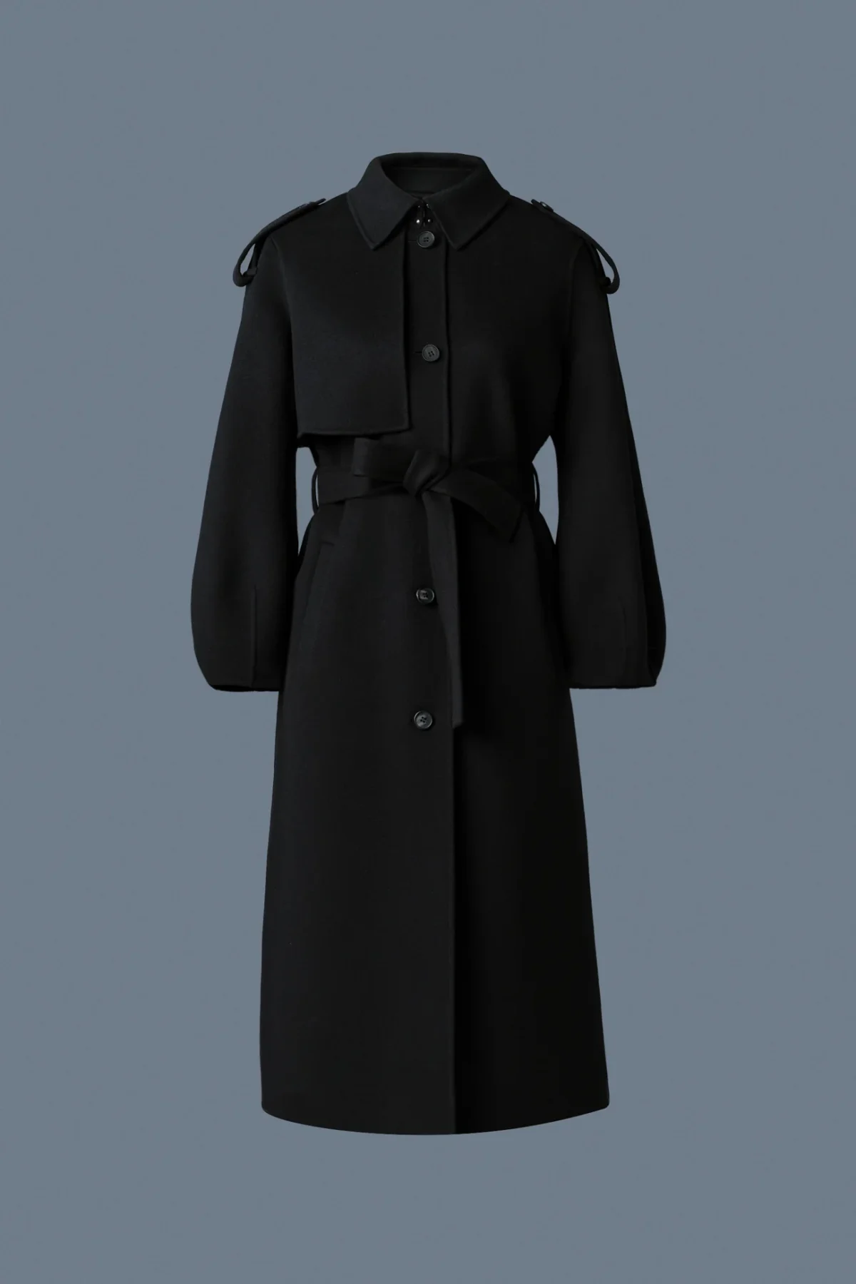 ceyla mackage manteau noir village valence trench