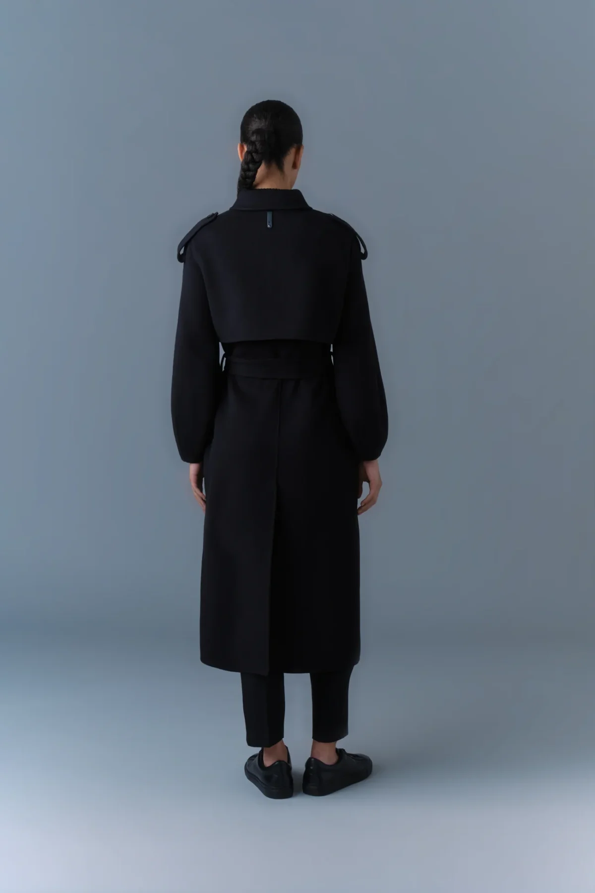 ceyla mackage manteau noir village valence trench back