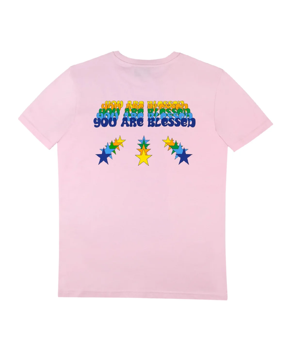 you are blessed t shirt village valence 2025 pink back