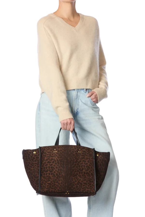 cabas sac jerome dreyfuss cuir village mode valence 2025 intemporel leopard naturel main