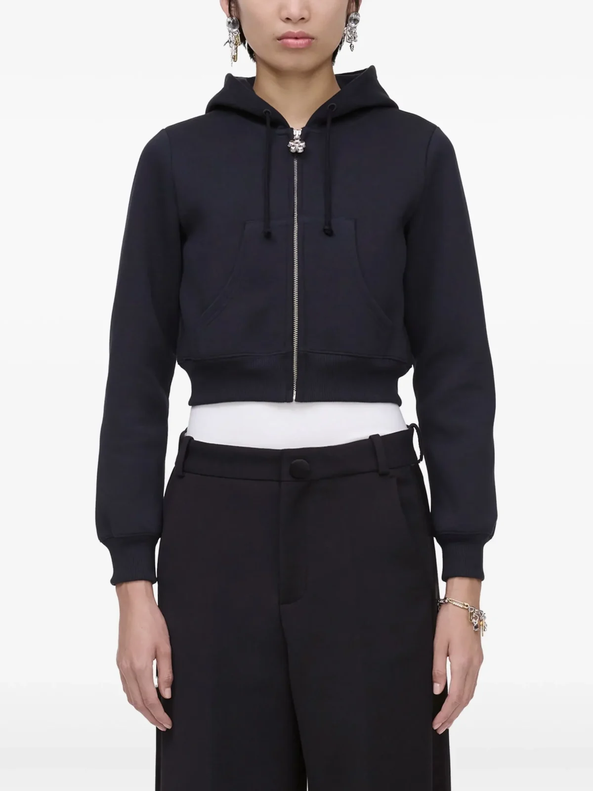 charm cropped hoodie