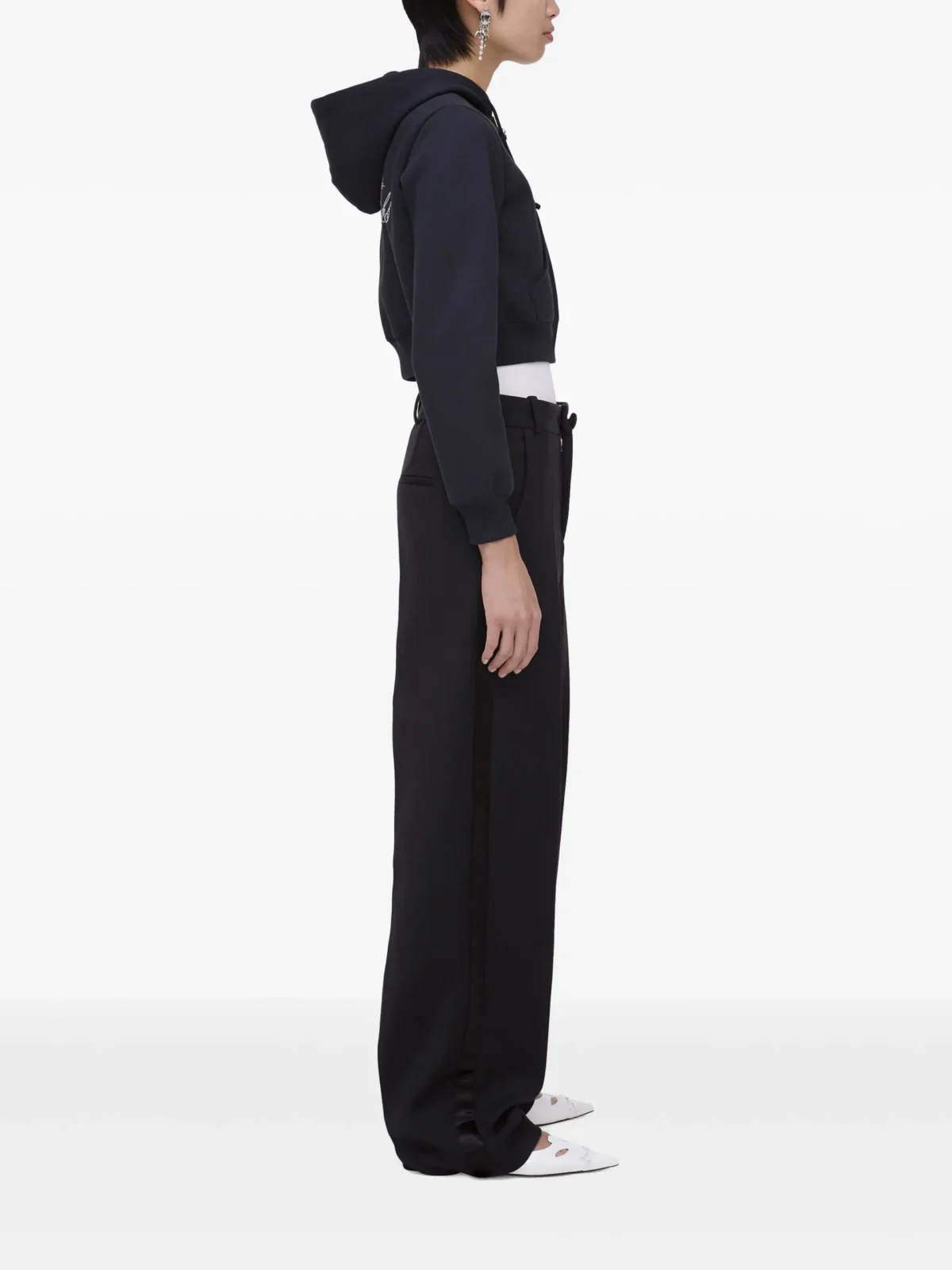 charm cropped hoodie