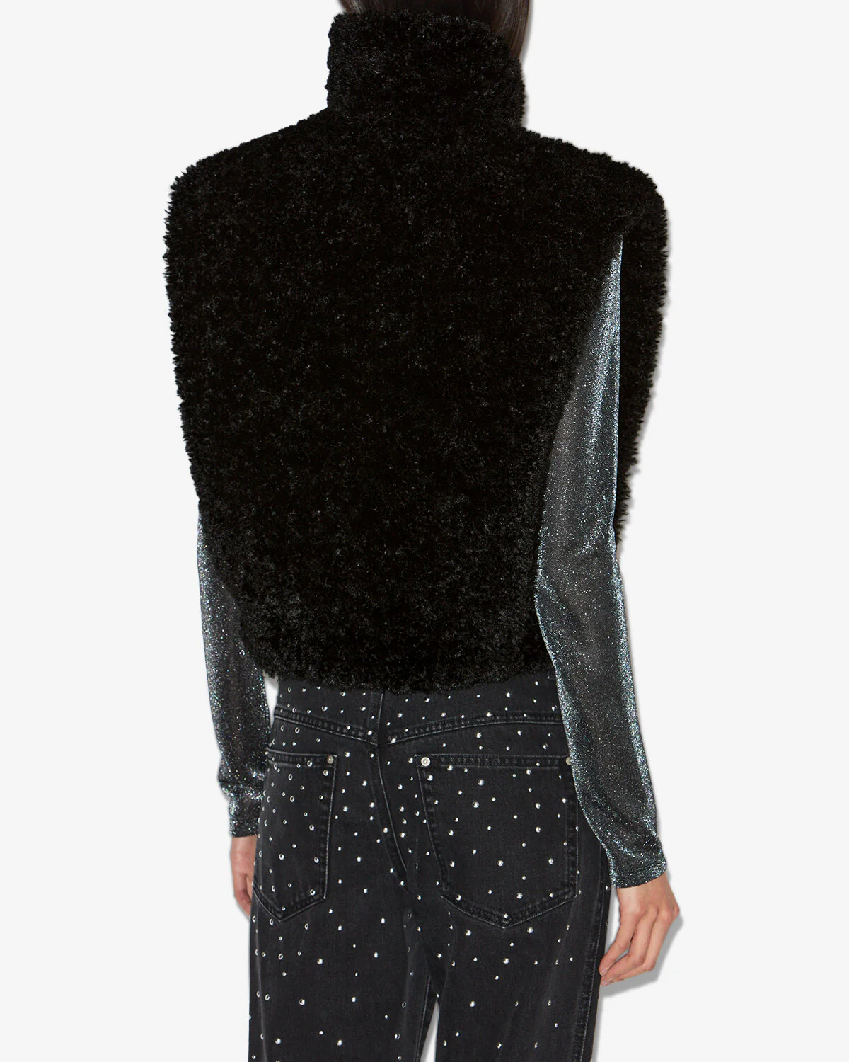 gilet alisa gilet sans manches fausse fourrure alisa