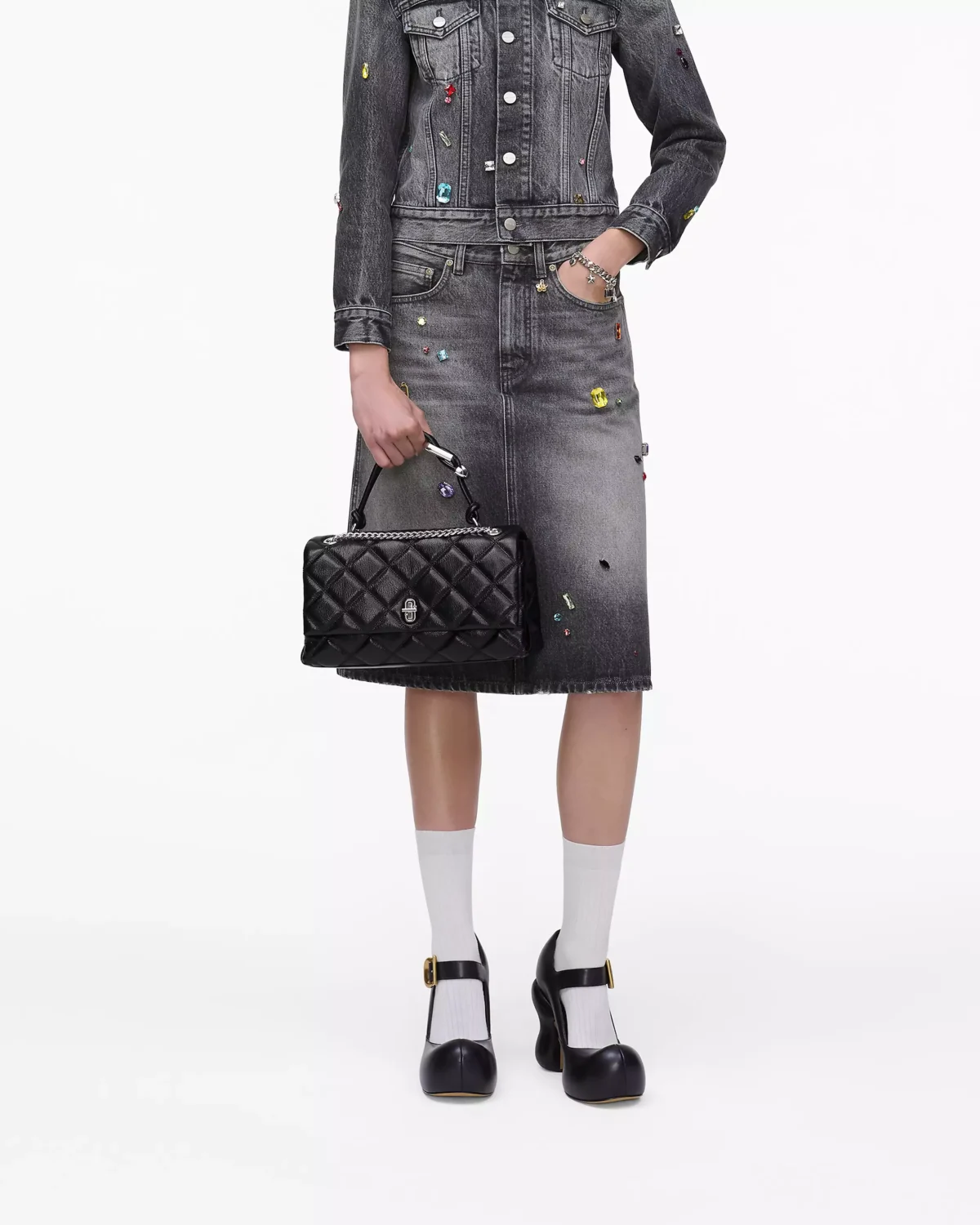 the quilted dual convertible shoulder bag