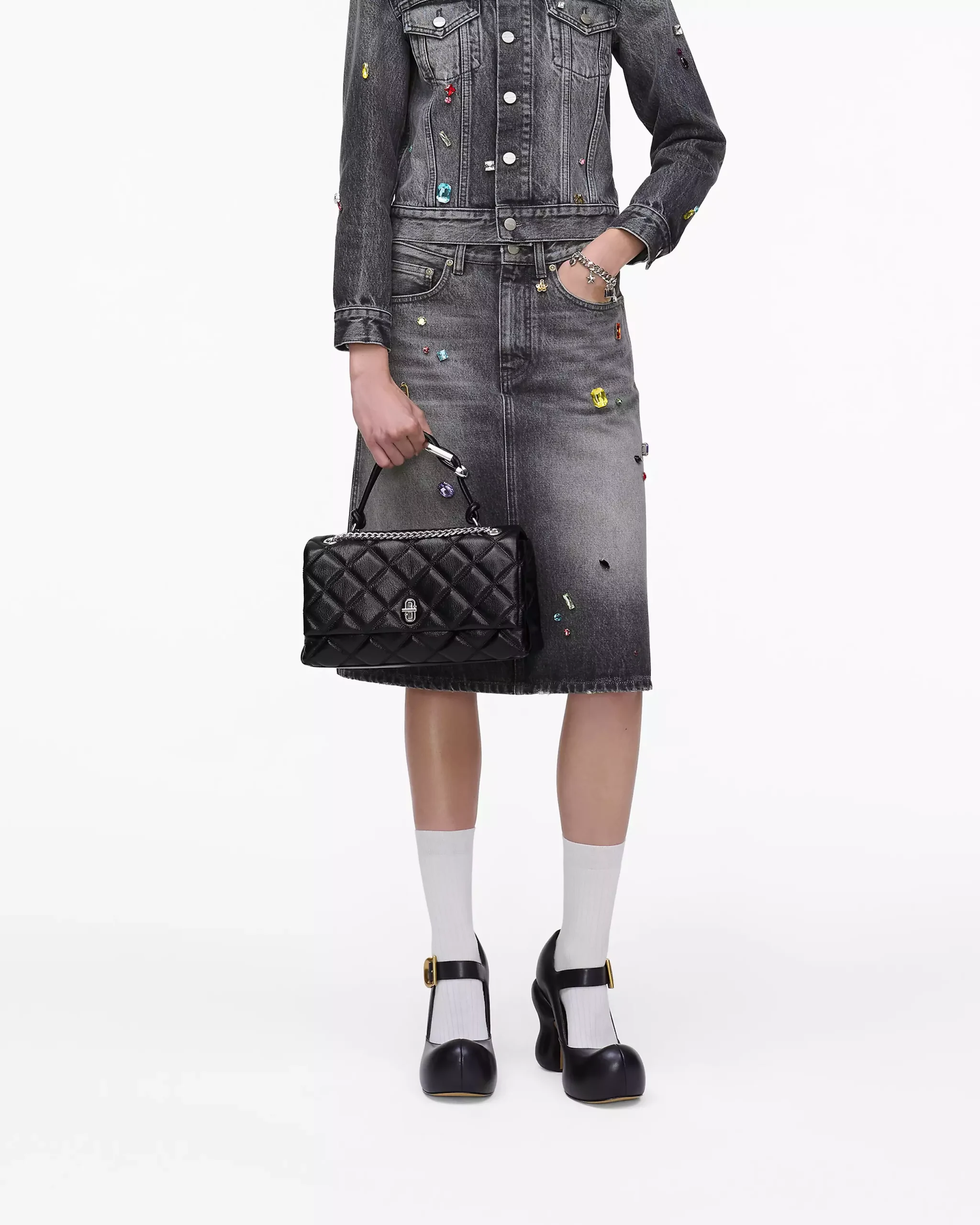 the quilted dual convertible shoulder bag