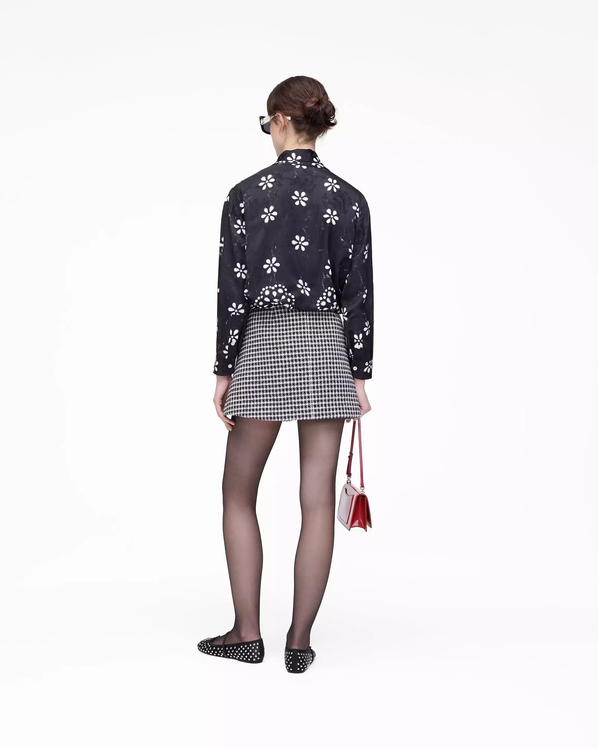 Trompe L'Oeil Eyelet Bow Blouse Sale Price