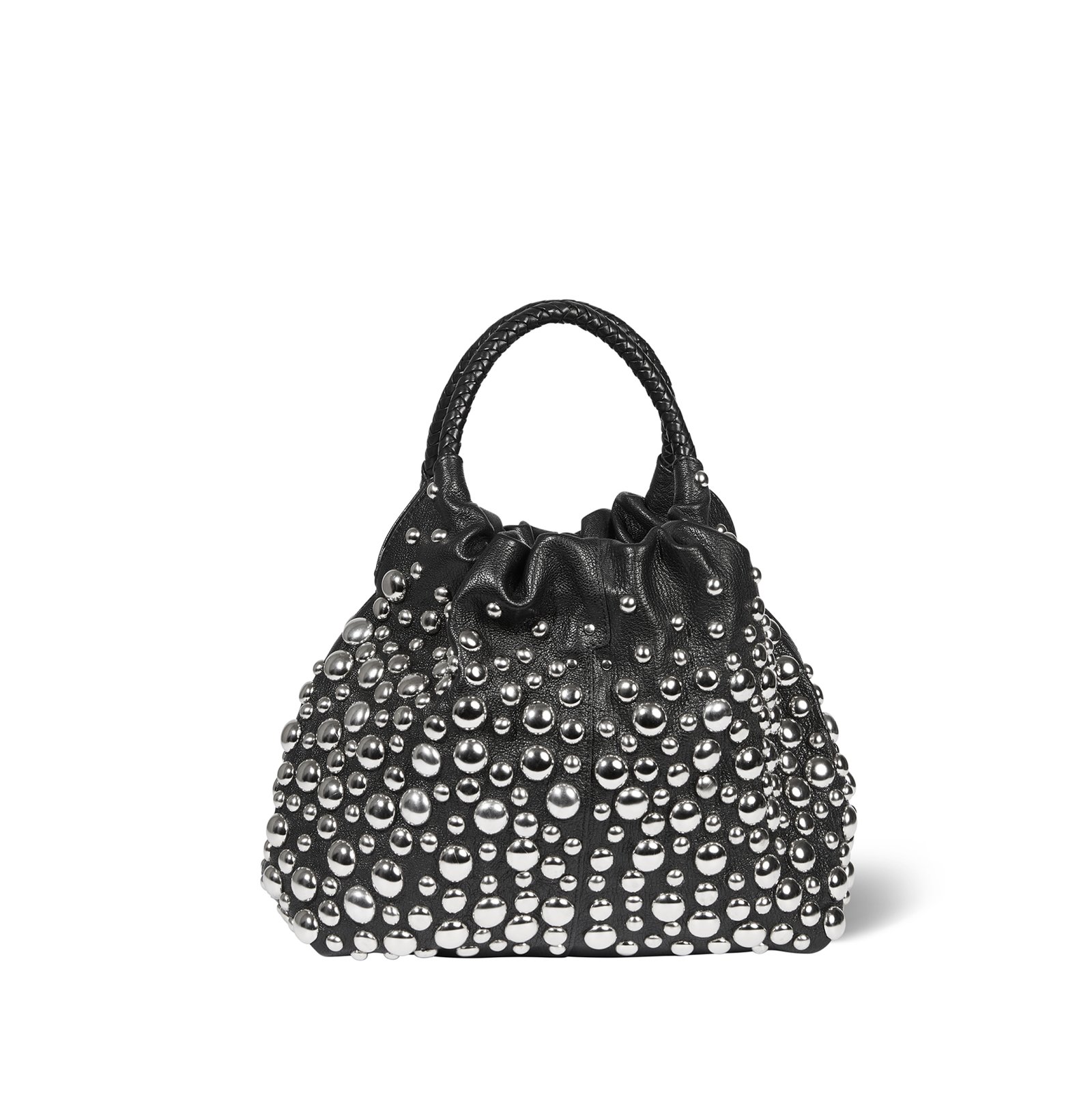 Gordi M Chèvre Noir Grainé Silver