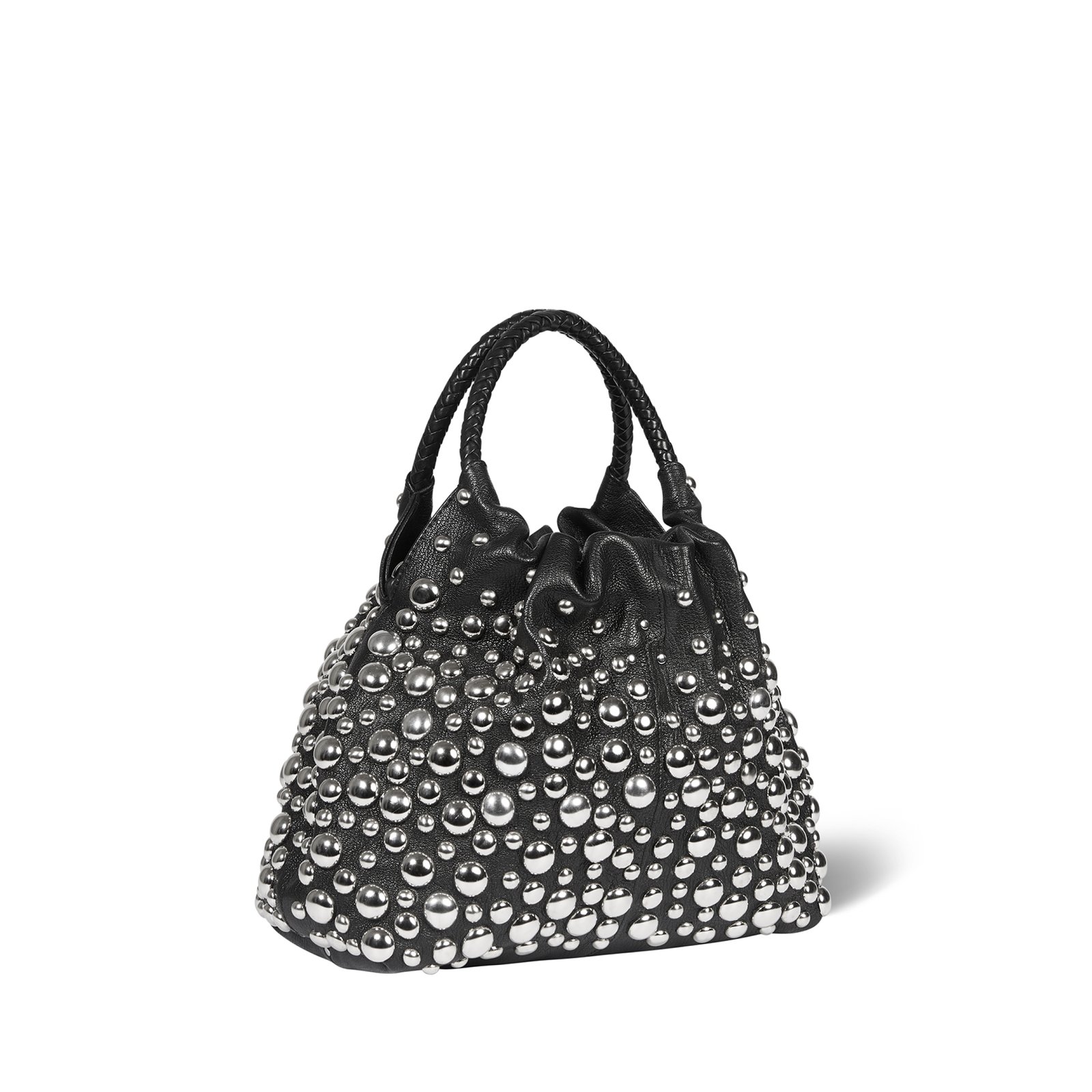 Gordi M Chèvre Noir Grainé Silver