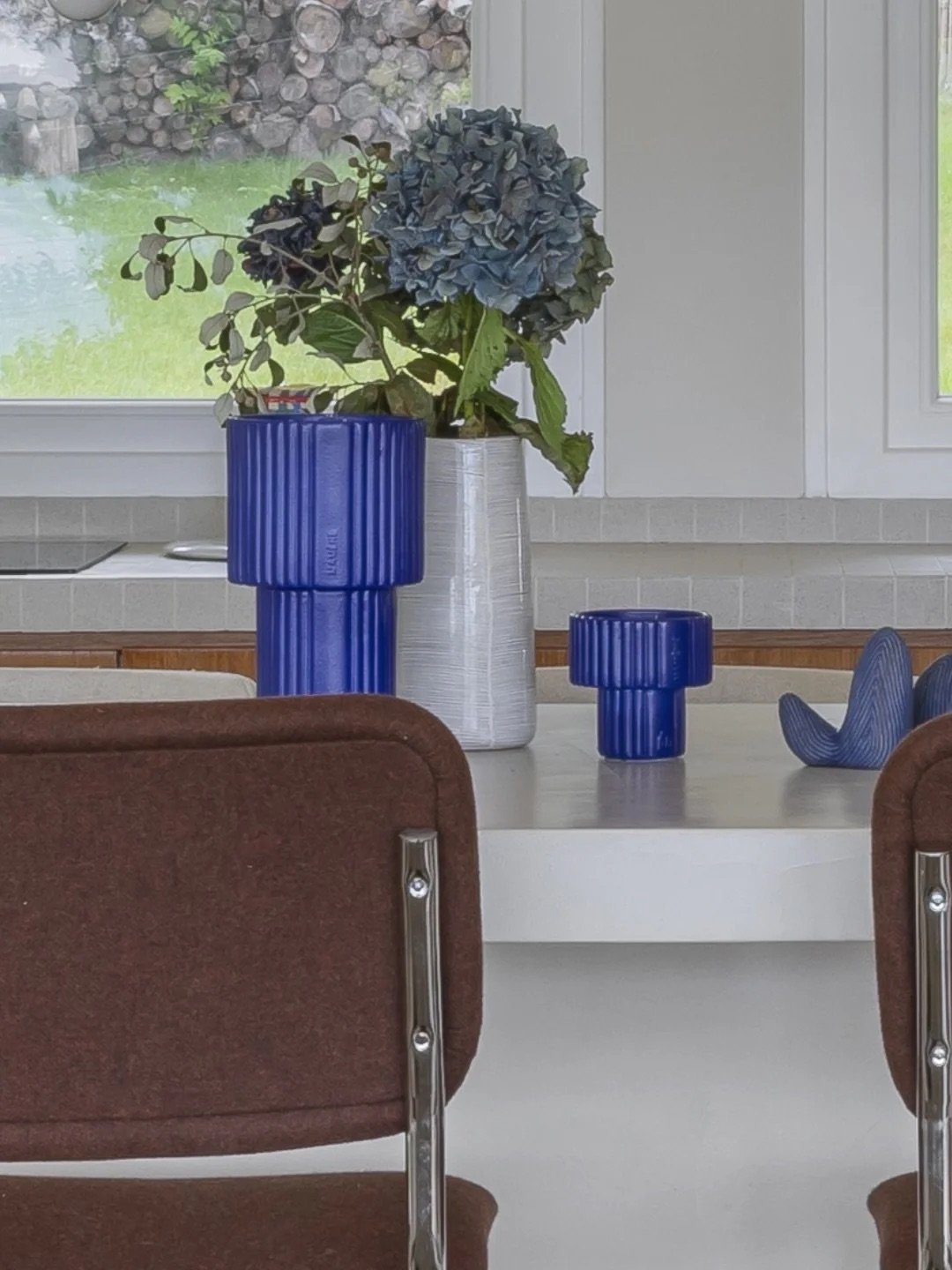 Bougie Podium Large Bleu Cobalt ROSA