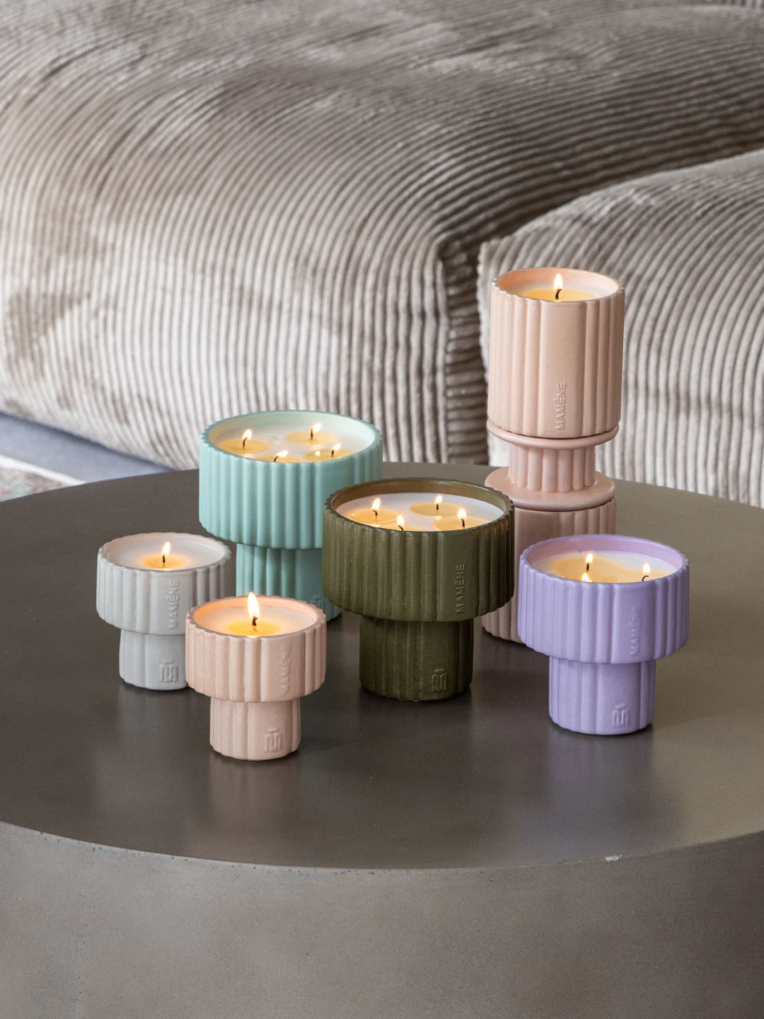 Bougie Podium Large Kaki NELSON