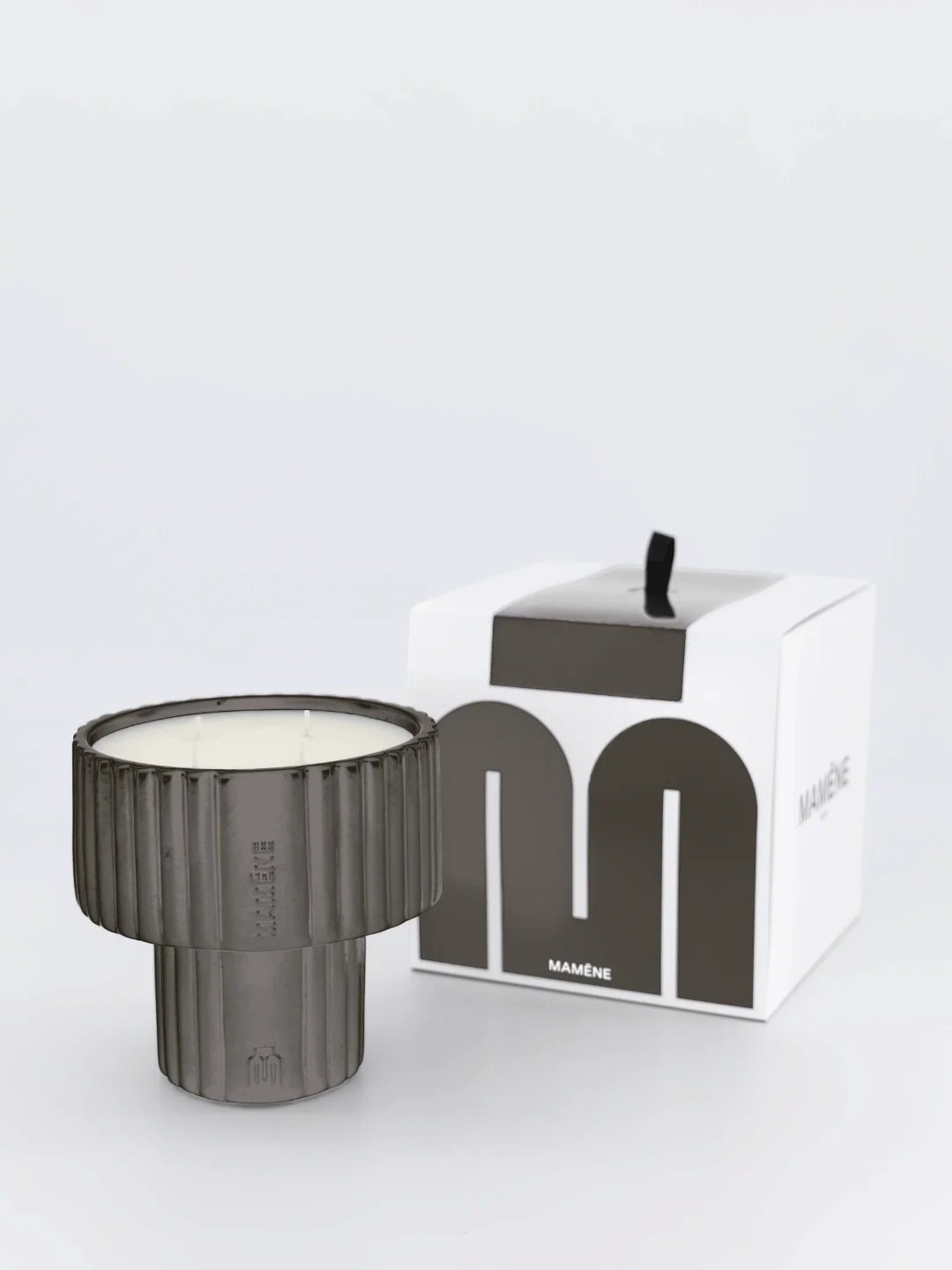 Bougie Podium Large Métal Noir MARCEL