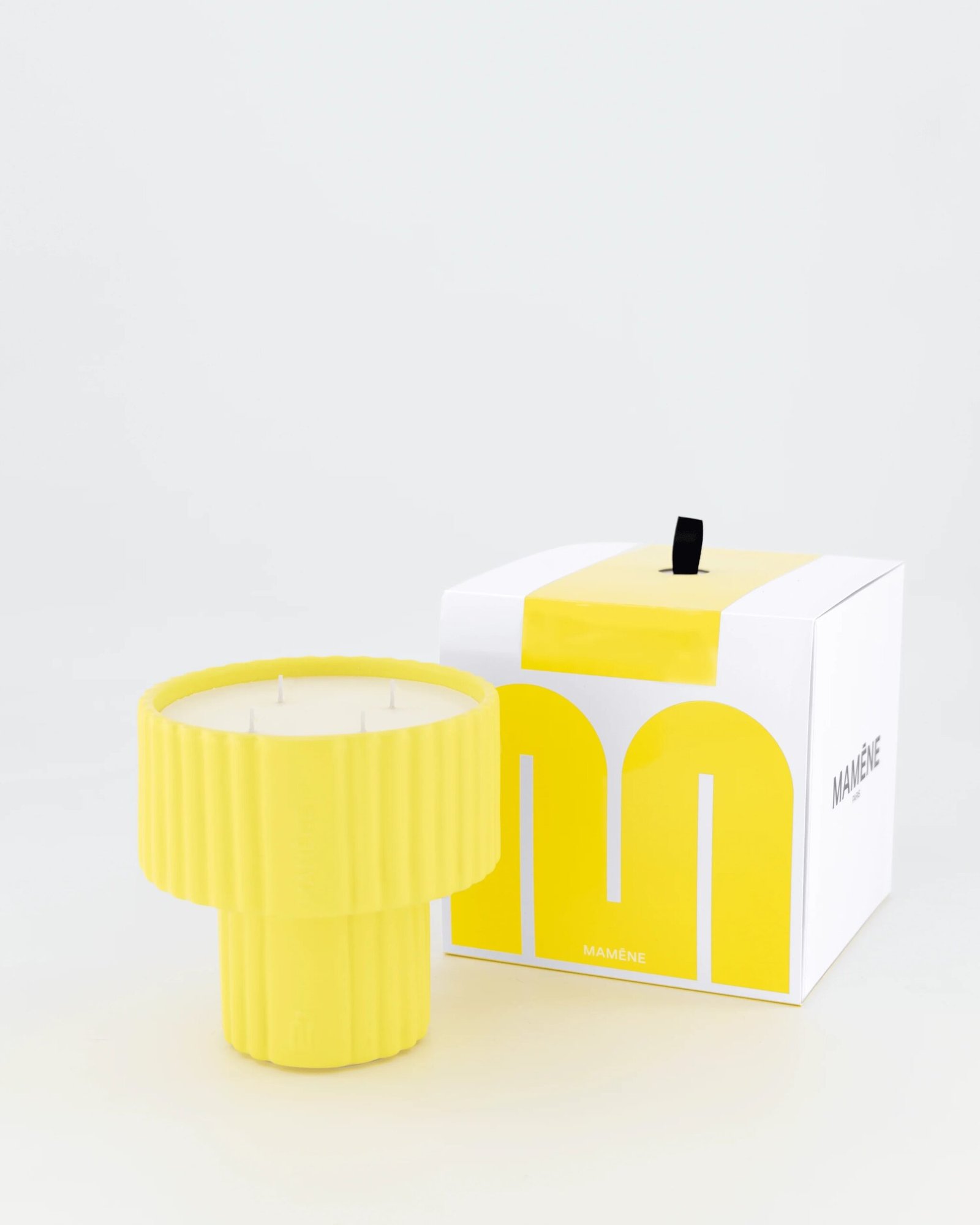 Bougie Podium Large Jaune Citron SIMONE