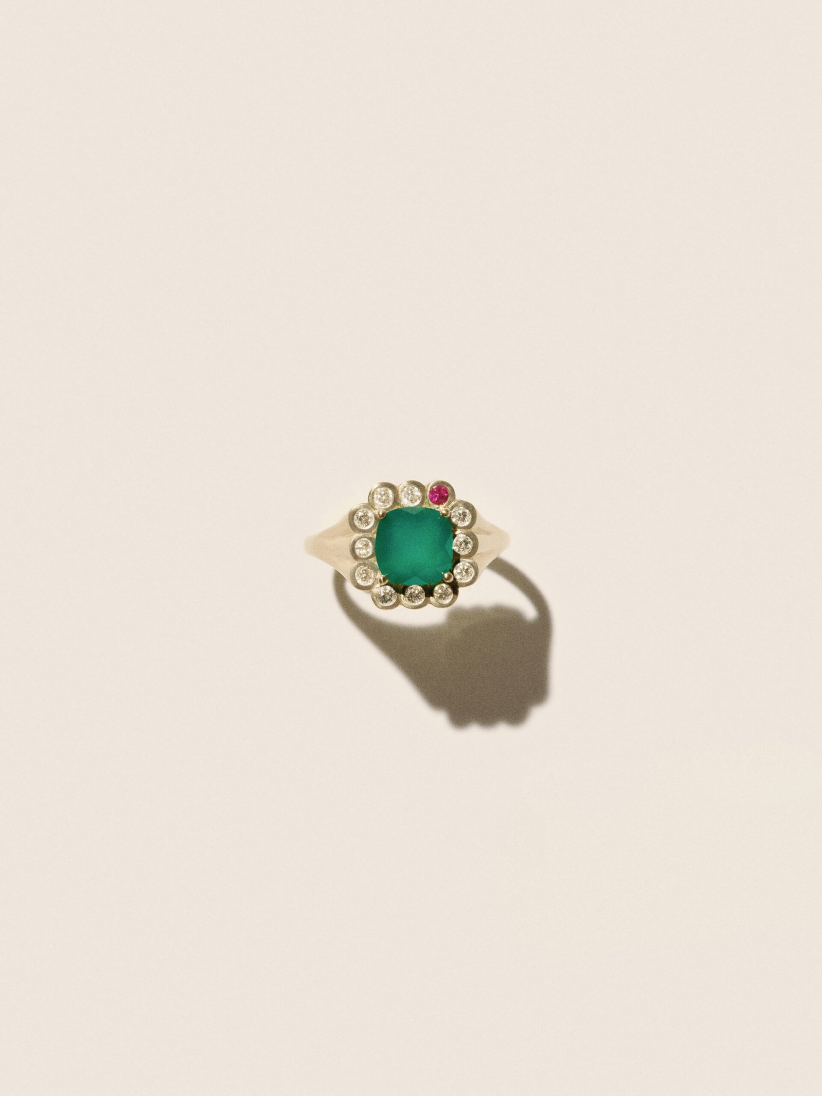 Bague ROBIN N°1 CALCEDOINE VERT