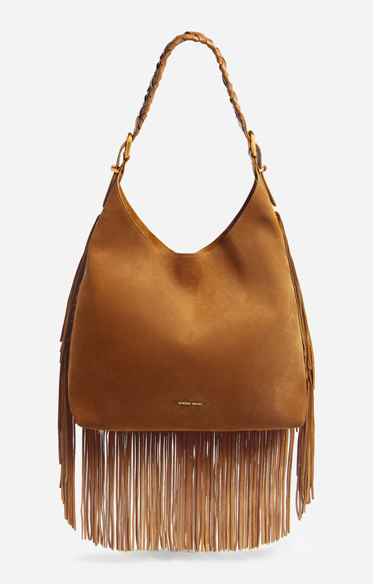Grand Sac Hobo Jess En Cuir Velours