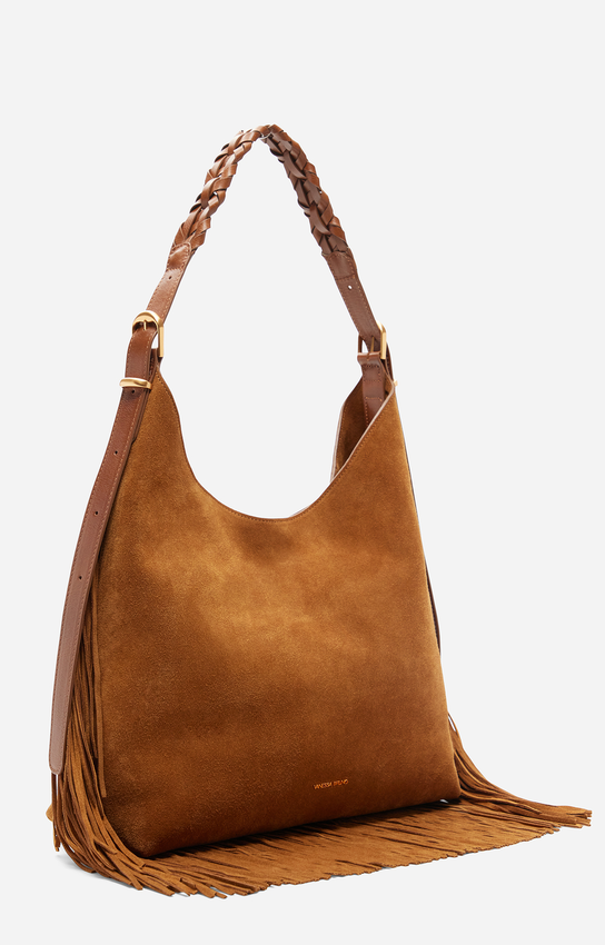 grand sac hobo jess en cuir velours