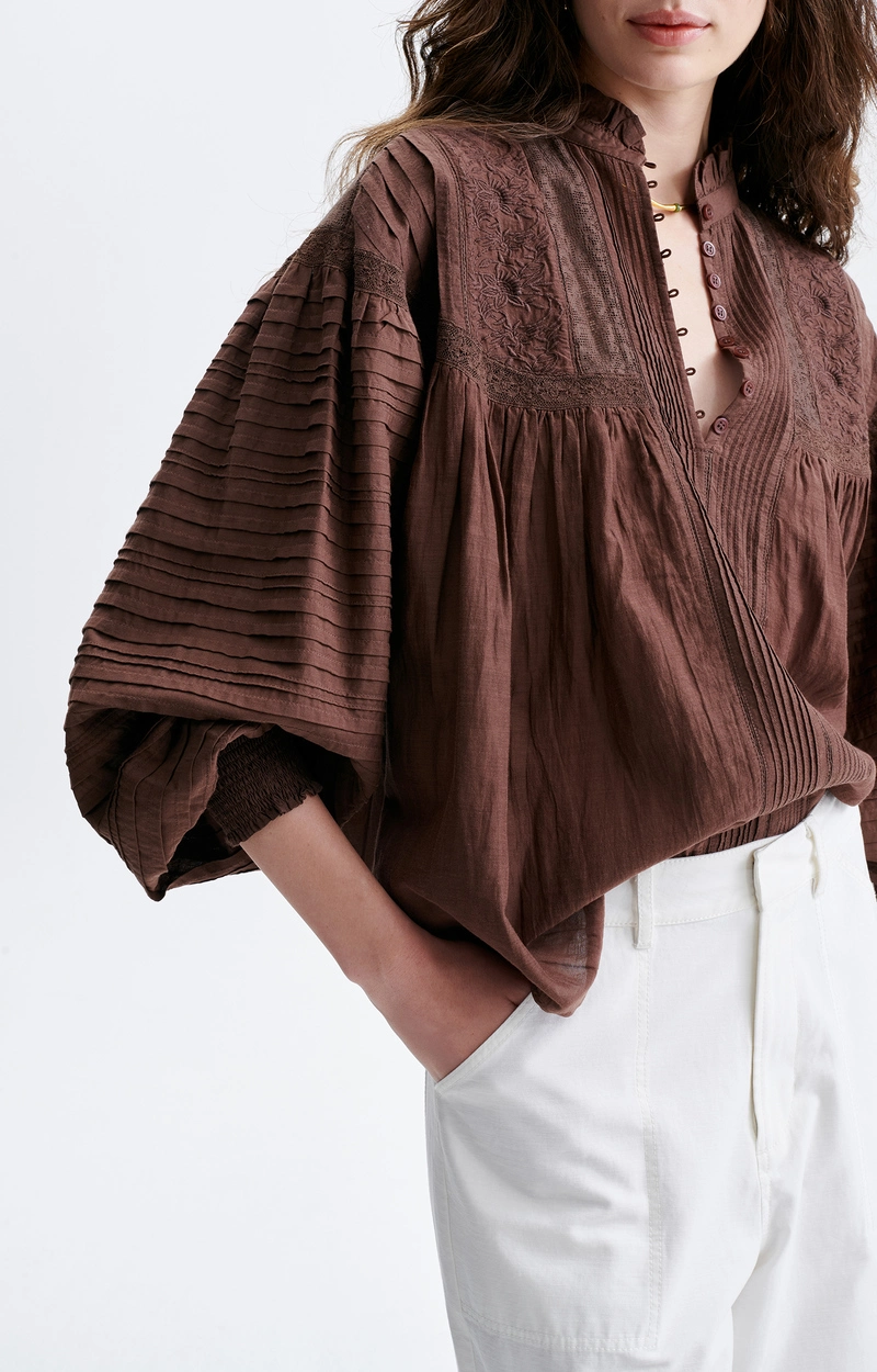 Blouse Brodée Dahlia