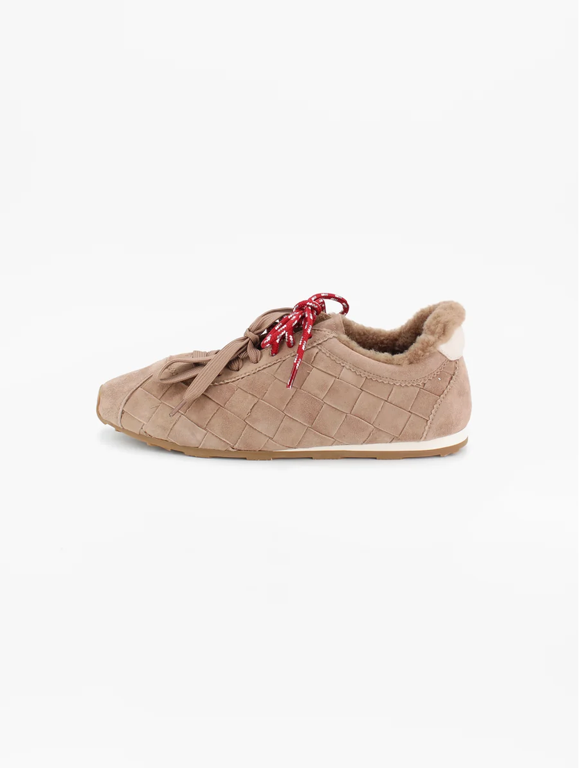 ERIN MOUTON WOVEN SUEDE SNEAKER