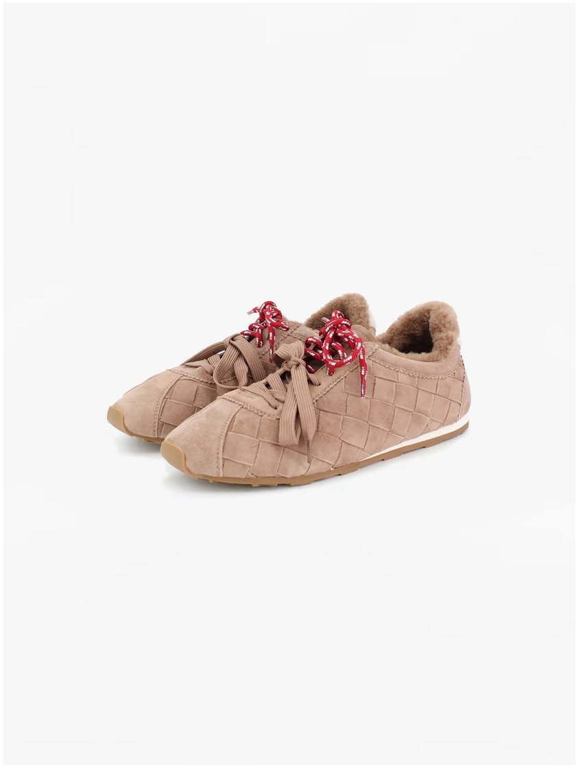 ERIN MOUTON WOVEN SUEDE SNEAKER