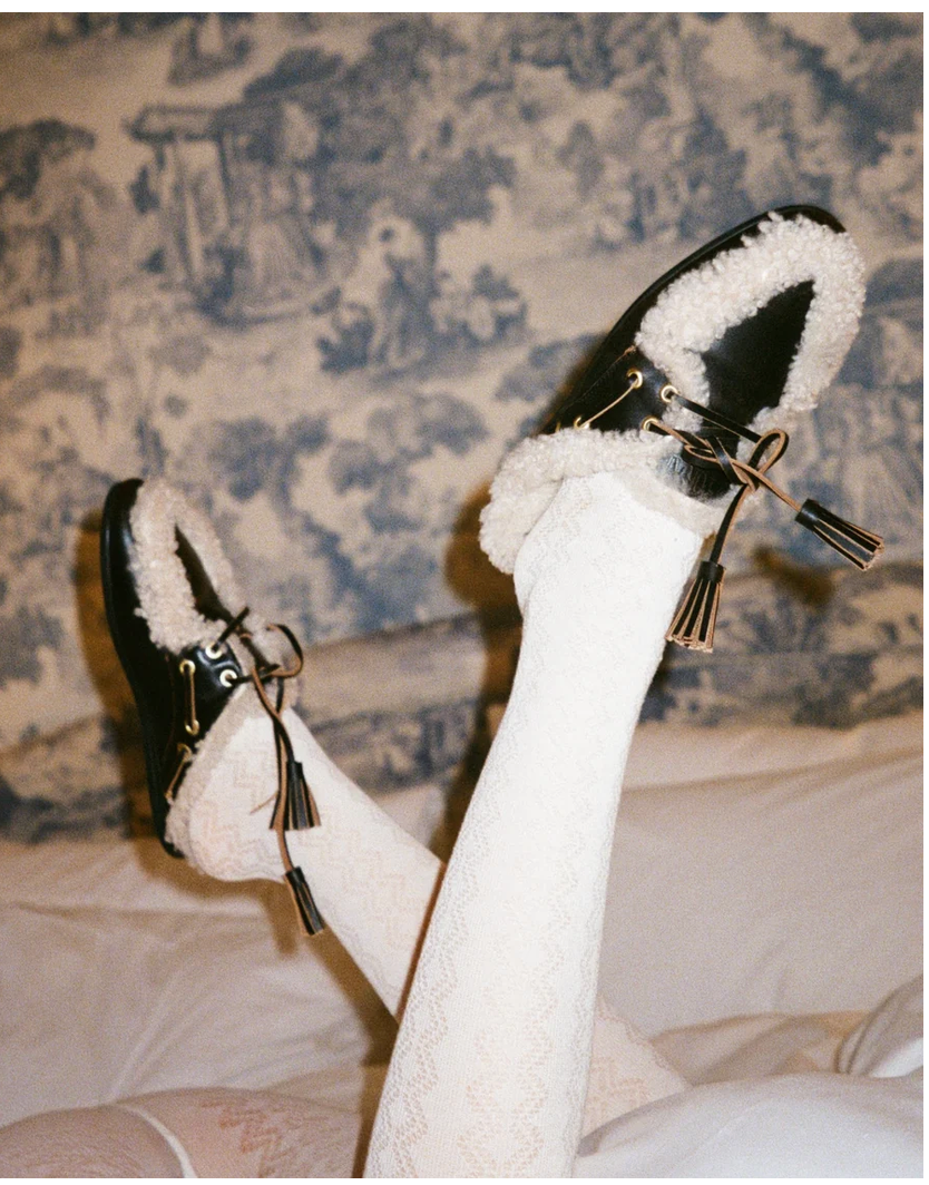 killian winter shearling mule