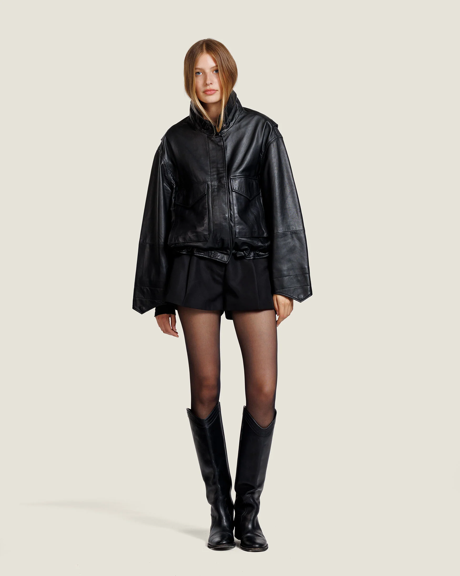faith leather jacket